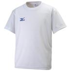 MIZUNO ミズノ 32JA6426 Tシャツ 半袖 ナビドライ ジュニア ホワイト×ブルー 160サイズ