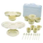 キャプテンスタッグ M1201 レギュラータイム キャンピングセット 皿 スプーン フォーク コップ カトラリー 防災 災害 バーベキュー アウトドア M-1201