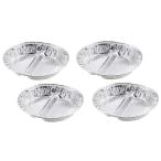 Yahoo! Yahoo!ショッピング(ヤフー ショッピング)キャプテンスタッグ UG1550 アルミ バーベキュー仕切付丸型プレート 4枚入 たれ皿 食器 使い捨て アウトドア キャンプ UG-1550