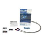 ゼファー750 メッシュ ブレーキホース フロント クリア レッド&ブラック スウェッジライン メッシュブレーキホース ゼファー750 91-06年/RS 96-02年