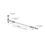 ショッピングスウェッジライン メッシュ ブレーキホース 350mm ブラックスモークホース/ステン素地 ST(φ11)-CAD(3/8-24) スウェッジライン STHB350 イージーオーダーホース プロト