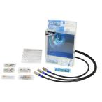 ZRX1200DAEG メッシュ ブレーキ/クラッチ ホースセット フロント ステンレス/ブラックホース スウェッジライン STWB730 ブレーキホース 09-16年