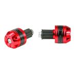 バイク バーエンド 汎用 ヘビーウエイト 左右セット 16〜18mm レッド 赤 バイク バイクバーエンド バイクパーツセンター