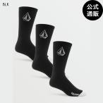 [27 день -5 день. бонус магазин +10%][ официальный ] OUTLET Volcom Full Stone 3 Pack Socks - Black все 1 цвет 3P VOLCOM