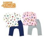 X-girl Stages　エックスガールステージス　子供服　17秋　キラッキー&amp;スイーツ　長袖スーツセット　ベビー　60%OFF　セール　返品・交換不可