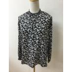 iekaveka чёрный . белый цветочный принт тянуть over блуза размер F