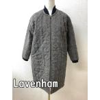 ショッピングラベンハム ラベンハム (Lavenham)　ベージュと黒ヘリンボーンウール キルティングコート サイズ6
