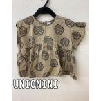 UNIONINI Uni o колено ni Kids,asimeto Lee блуза мокка × чёрный рисунок размер 2