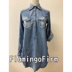 Flamingo Firm фламинго ферма цвет .. голубой Denim способ рубашка размер F