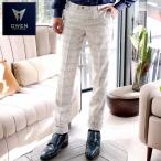  тонкий слаксы бизнес брюки проверка белый / бежевый / синий blue jacket хлеб. брюки весна / осень / зима большой размер . поступление no- tuck 