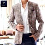 ツイード ジャケット テーラードジャケット ブレザー エンジ/緑/オレンジ メンズ タイト/スリムフィット ジャケパン 秋/冬/春 大きいサイズも入荷