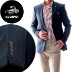 テーラードジャケット メンズ 紺 ネイビー ブレザー ジャケパン スーツ地 一つボタン 細身　タイト