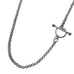 マンテル チェーンネックレス メンズ シルバー925 ダブルリングチェーン シルバーネックレス シンプル 細め 45cm 50cm