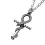 . змея Cross 10 знак . колье меньше Anne k Cross ejipto Cross 10 знак символ меньше мужской женский серебряный 925 red beans цепь комплект 