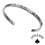 ブレスレット メンズ 送料無料 LITTLE DICE(リトルダイス) ブランド バングル トランプ ダイス シルバー925 スペード 細め 細い 個性的 シルバーブレスレット