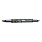 トンボ鉛筆 蛍光ペン 蛍コート 細字0.8/太字3.8mm (インク色:黄) 1本 WA-TC91