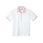 キラク ニットシャツ ＬＬ CR125-01(ホワイトXピンク)
