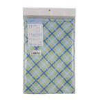 食事用エプロン 格子 ブルー