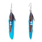 Yahoo! Yahoo!ショッピング(ヤフー ショッピング)インコ　鳥　雑貨/フェザーピアス　ブルー