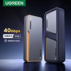 UGREEN 40Gbps NVMe SSDケース USB4.0 M.2 NVMe PCIe対応 冷却ベスト内蔵アルミニウムエンクロージャー 輸入品