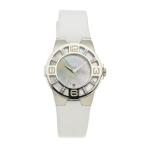 Breil Ladies Grid Analogue Watch TW0761 with 32mm Stainless Steel Case with Crystals, MOP Dial, and White Leather Strap 並行輸入品