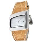 Roberto Cavalli Women's Curvi Mother of Pearl Dial Mustard Crocodile 並行輸入品