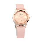 Titan Sparkle Womens Quartz Analog Watch - Pink Leather Band - Pink Face with Rose Gold Hands and Swarovski Crystals 並行輸入品