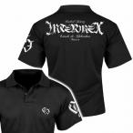 半袖 ポロシャツ 服 ロゴプリント itm-017黒 白 ギャング バイカー ライダース メンズ ファッション オラオラ系