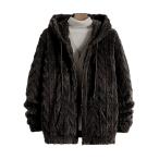 ショッピングモコモコ モコモコボア パーカー  003 立体柄 黒(ダークブラウン) 上着 ダンス HIPHOP B系 ヤクザ オラオラ系  ホスト 服 メンズ ファッション