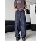 do. рука леопардовая расцветка принт джинсы 012 синий темно-синий Denim широкий брюки futoshi брюки yak The yan ключ Ora Ora Ora Ora серия часть магазин надеты одежда мужская мода 