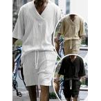  вязаный плетеный способ толстый ткань короткий рукав выставить джерси 010 одноцветный простой верх и низ белый чёрный чай yak The Ora Ora серия ho -тактный одежда мужская мода 