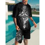  короткий рукав выставить джерси 032 футболка + шорты верх и низ . рука yak The yan ключ Ora Ora серия плохой . плохой . ho -тактный одежда мужская мода 