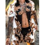  рубашка с коротким рукавом выставить шорты верх и низ 053 рисунок рубашка большой размер yak The yan ключ Ora Ora серия плохой . плохой . одежда мужская мода 