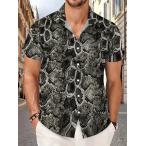 ド派手 半袖シャツ アロハシャツ 303  柄シャツ ヤクザ ヤンキー オラオラ系 ストリート ダンス HIPHOP B系 悪羅悪羅 ホスト 服 メンズ ファッション