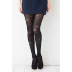 スター 柄タイツ (ブラック 黒)(M-Lサイズ)(日本製) 星柄 ストッキング レディース D1PK