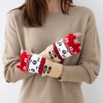 アームウォーマー ちいかわ柄 17cm丈 ベージュ レディース 手袋 親指穴付き ウィックス wi-chg730001-015 D1PK