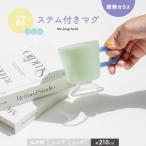 ステム付きマグ Mu-Jung-Nyok ムジュンニョク 210ml ガラス 耐熱 おうちカフェ 食器 コーヒーカップ ティー ギフトボックス ビスク