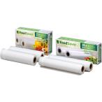 FoodSaver フードセーバー 公式 真空パックロール 20cm x 6.7m 2本 + 28cm x 5.4m 2本　合計4本セット