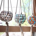 鉢カバー おしゃれ 吊り下げ モザイクガラス ハンキング