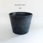 植木鉢 ブラックポット 20 頑丈 肉厚プラ 塊茎植物 アガベ black plastic pot 径20cm 高さ18cm スタンダード コーデックス
