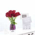 ショッピングオンラインコース オンラインギフト（ゴールドコース）セット　花瓶フラワー・フラワーベース　オーバル（紫）　赤バラ12本