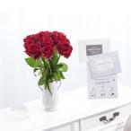 オンラインギフト（シルバーコース）セット　花瓶フラワー・フラワーベース　アンティークジャグ（ツイン/小）　赤バラ12本