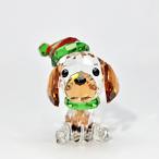 ショッピング置物 スワロフスキー SWAROVSKI フィギュリン Holiday Cheers ビーグル 5625856 クリスタル フィギュア オブジェ インテリア 置物