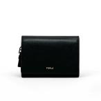 訳有 フルラ FURLA ヌヴォラ NUVOLA M WALLET レザー コンパクト 三つ折り財布 折財布 ブラック [レディース] WP00487 BX2045 1007_O6000 NERO SS09