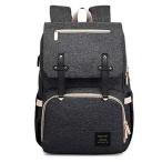 Yahoo! Yahoo!ショッピング(ヤフー ショッピング)honey&blue マザーズバッグ リュック マザーズリュック ママバッグ メンズ レディース 軽量 大容量 高密度クッション 保温ポケット （USBブラック）