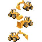 Yahoo! Yahoo!ショッピング(ヤフー ショッピング)morytrade 組み立て おもちゃ 男の子 DIY 工具 玩具 6+ （工事車両 黄色 4台セット）