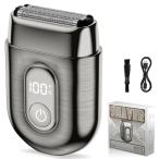 EchoByte 往復式電動シェーバー メンズ ひげそり フローティング3枚刃 乾湿両用 IPX7防水仕様 髭剃り 低振動＆静音設計 電気シェーバー コンパクト設