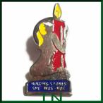  free shipping } candle . woman * import antique pin badge A00171