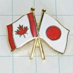  бесплатная доставка ) Япония x Canada .. национальный флаг импорт значок булавка zA23674