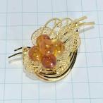  бесплатная доставка ) Vintage * янтарь способ * античный брошь A25716